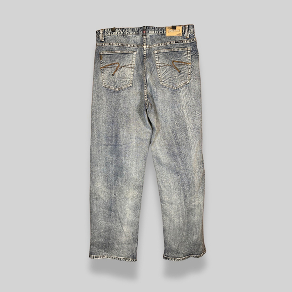 Vintage Paco Denim Jeans Straight Leg Cut Button Zip Fly Acid Wash Men's 40x32 - Picture 2 of 13